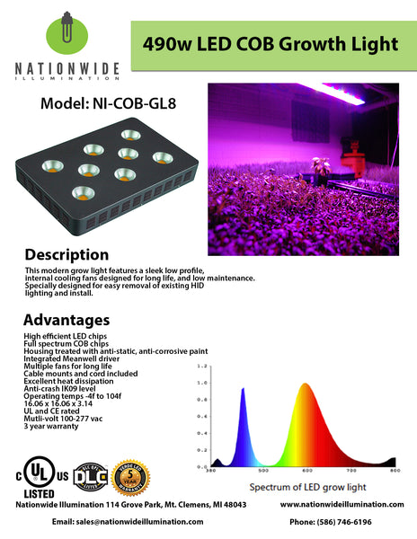 490w LED COB Grow Light